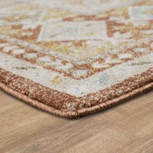 Windermere Staveley Terracotta Rug - 2'6" x 10' Angle