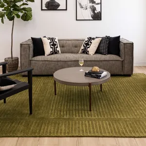 Bobby Berk by Karastan (Series 2) Terra Firma Moss Rug - 8' x 10' Lifestyle