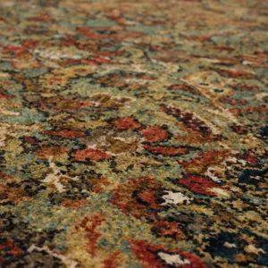 Spice Market Tigris Aquamarine Rug - 2'6" x 10' Closeup