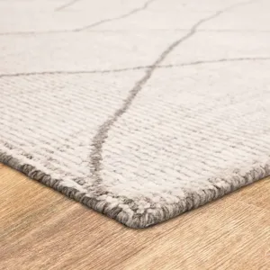 Tangier Tribal Diamond Silver Rug - 5' x 8' Angle