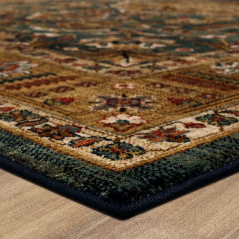 Spice Market Aksum Aquamarine Rug - 5'3" x 7'10" Angle