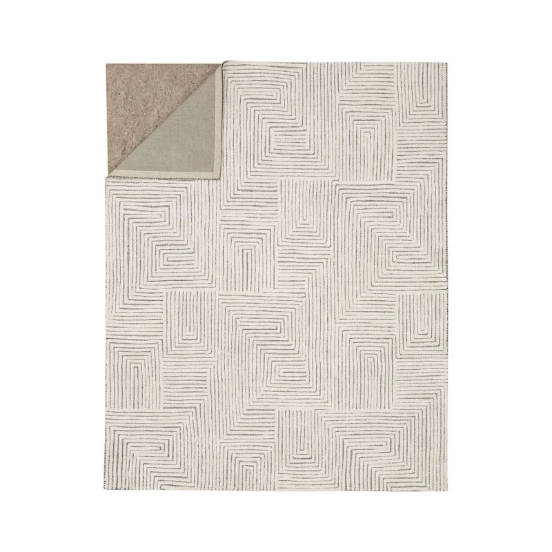 Sirocco By Drew & Jonathan Home Algiers Black/White Rug - 6' x 9' Backing