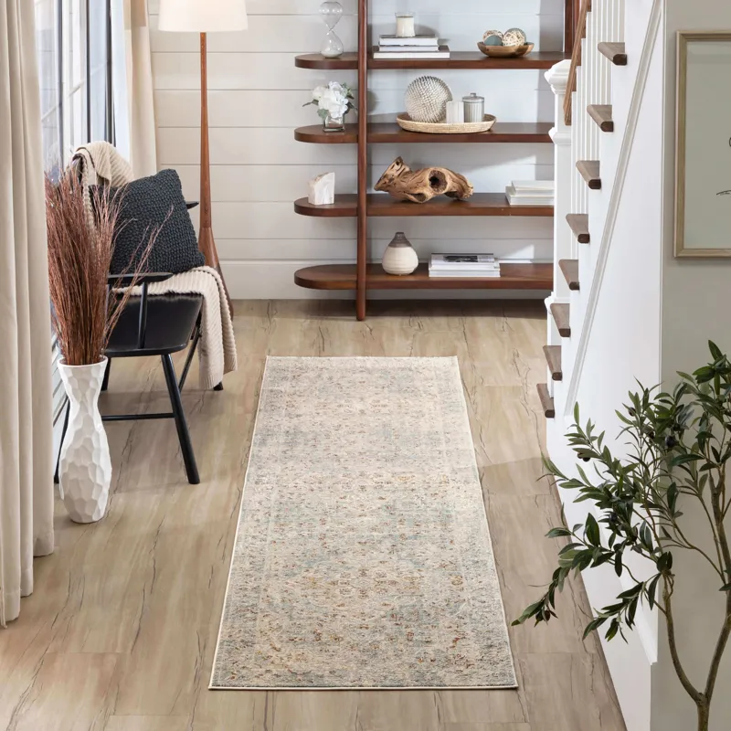 Windermere Ashbourne Blue Rug - 2'6" x 10' Lifestyle