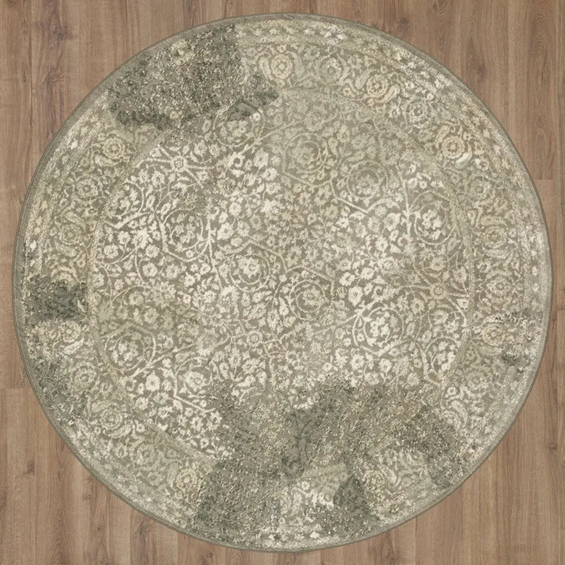 Euphoria Ayr Willow Grey Rug - 8' Round Floor
