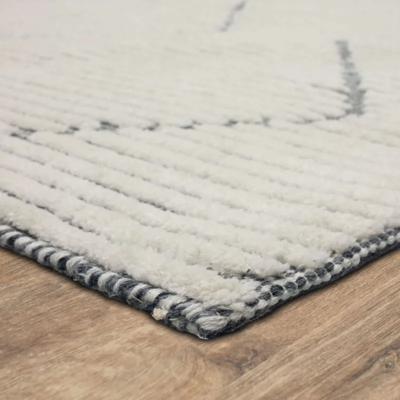 Sirocco By Drew & Jonathan Home Beni Black/White Rug - 9' x 12' Angle