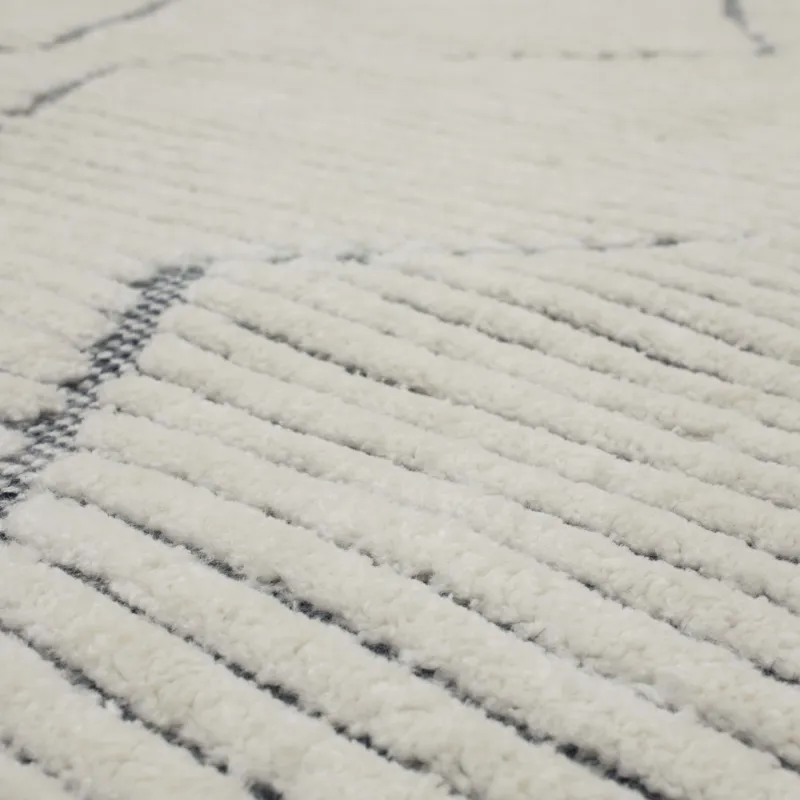 Sirocco By Drew & Jonathan Home Beni Black/White Rug - 9' x 12' Closeup