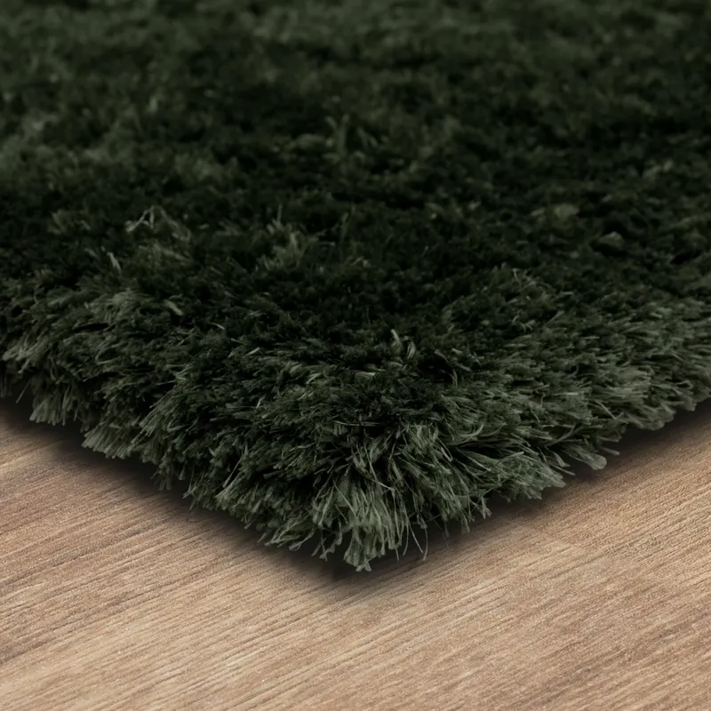 Billow Shag Olive Rug - 6'6" x 9' Angle