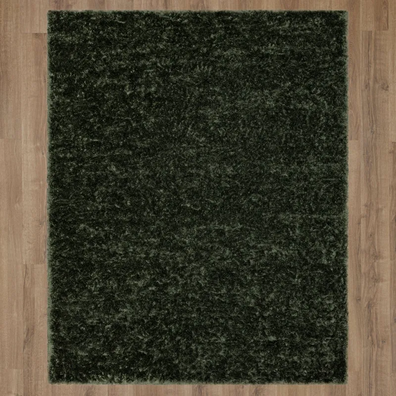 Billow Shag Olive Rug - 6'6" x 9' Floor