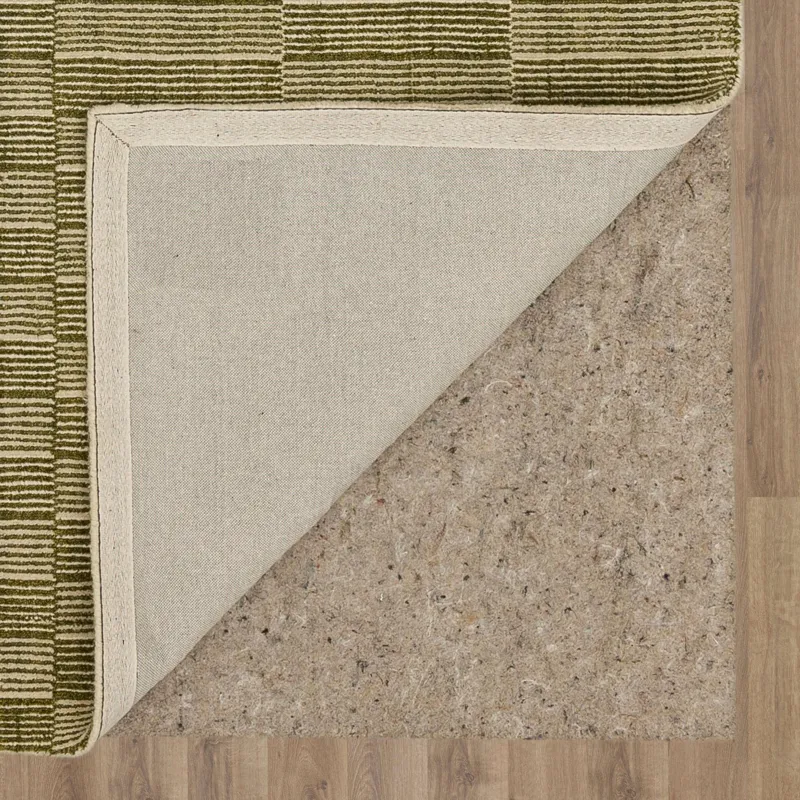 Bobby Berk Broken Stripe Moss Rug - 8' x 10' Backing