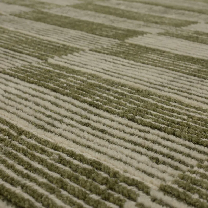 Bobby Berk Broken Stripe Moss Rug - 8' x 10' Closeup