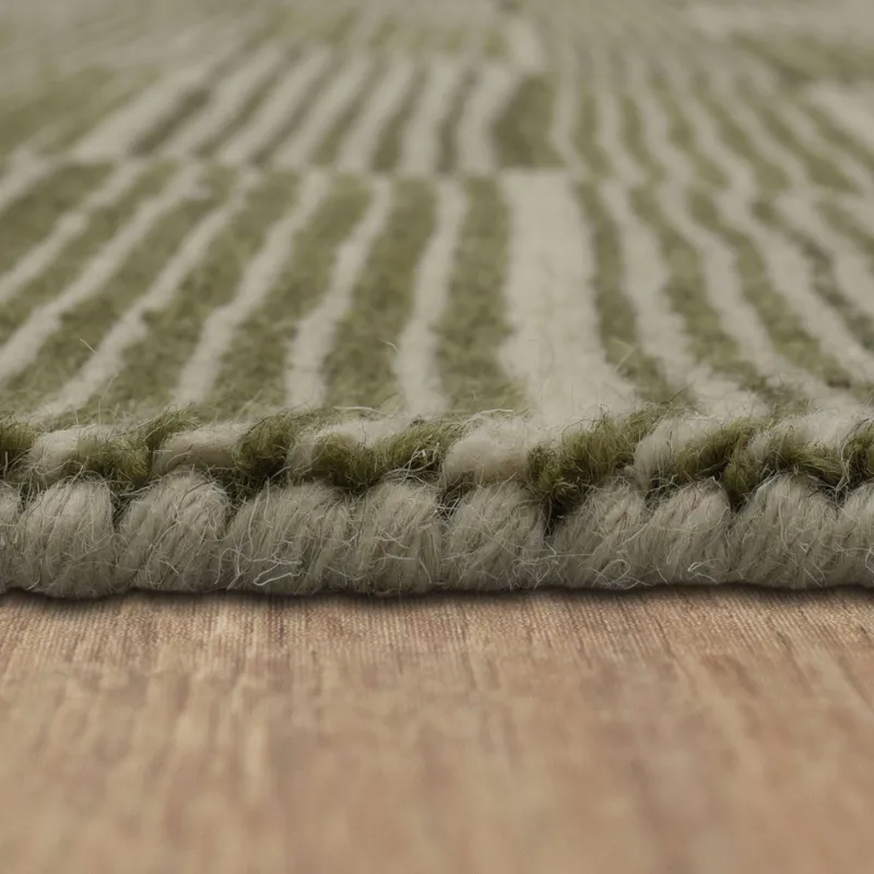 Bobby Berk Broken Stripe Moss Rug - 8' x 10' Pile