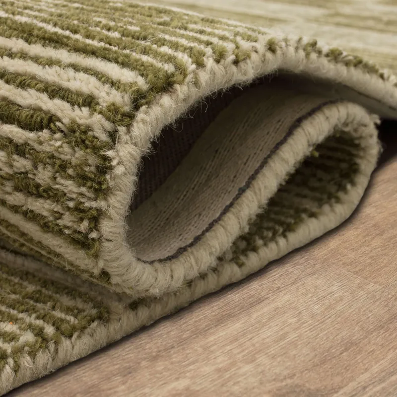 Bobby Berk Broken Stripe Moss Rug - 8' x 10' Roll