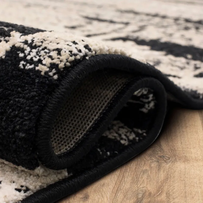 Zephyr Cella Black Rug - 8' x 10' Roll