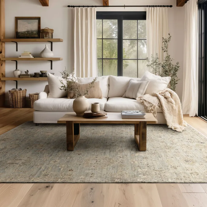 Sundar Charu Gray Rug - 8' x 10' Lifestyle