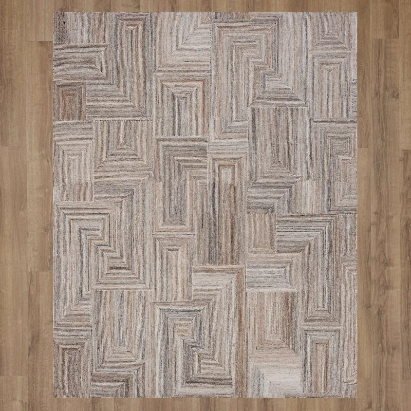 Forsyth Park Cloverdale Beige Steel Rug - 8' x 10' Floor