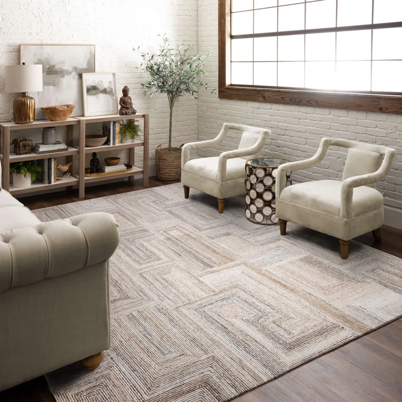 Forsyth Park Cloverdale Beige Steel Rug - 8' x 10' Lifestyle