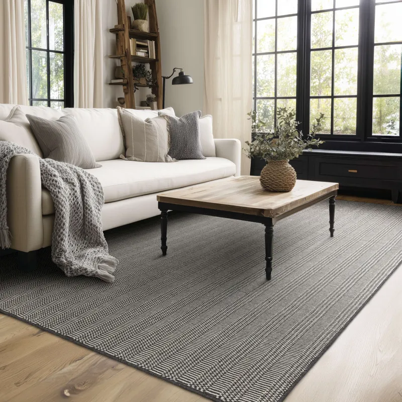 Collinsworth Charcoal Rug - 8' x 10' Lifestyle