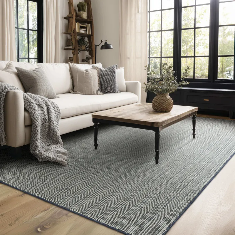 Collinsworth Navy Rug - 8' x 10' Lifestyle