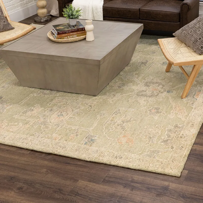 Coventry Stoneleigh Green Rug - 8' x 10' Lifestyle