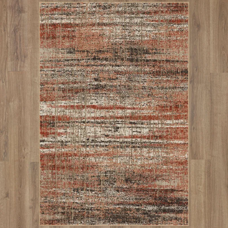 Expressions by Scott Living Craquelure Ginger Rug - 5'3" x 7'10" Floor