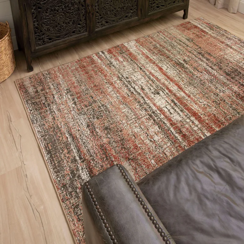 Expressions by Scott Living Craquelure Ginger Rug - 5'3" x 7'10" Lifestyle