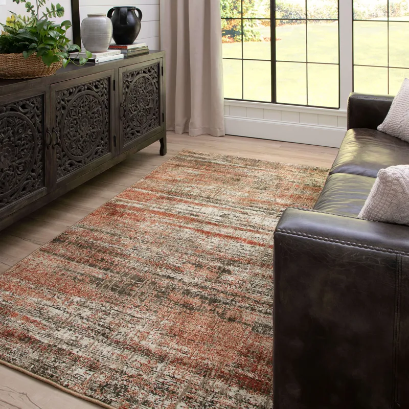 Expressions by Scott Living Craquelure Ginger Rug - 5'3" x 7'10" Lifestyle