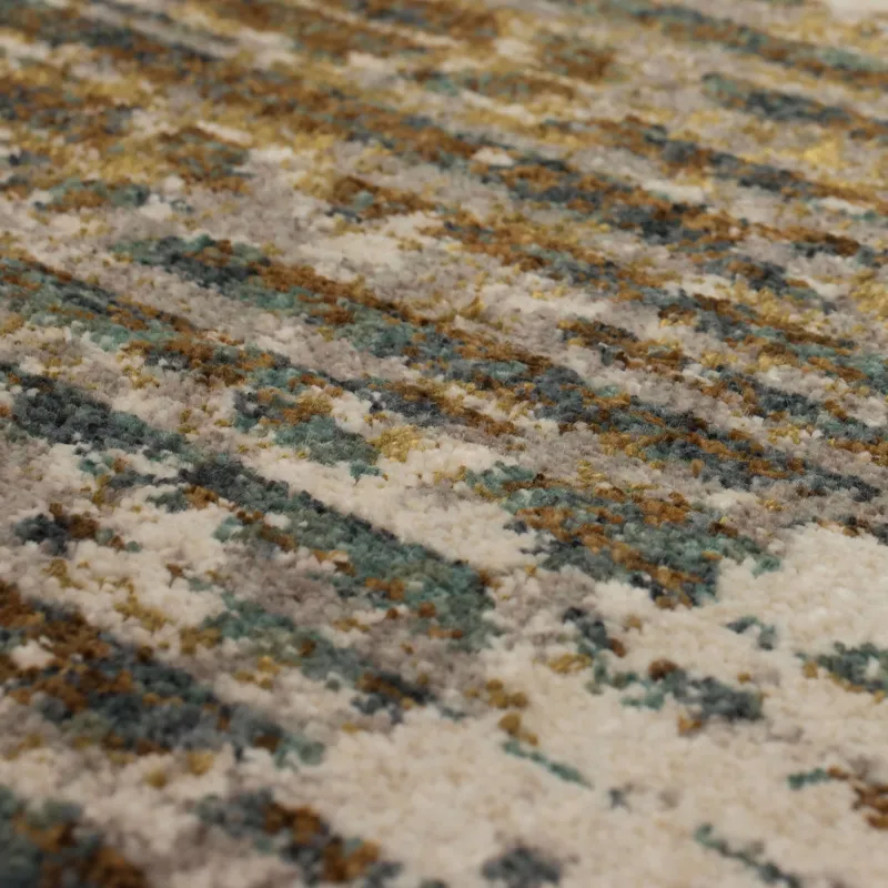Montreal Dawson Springs Aquamarine Rug - 5'3" x 7'10" Closeup