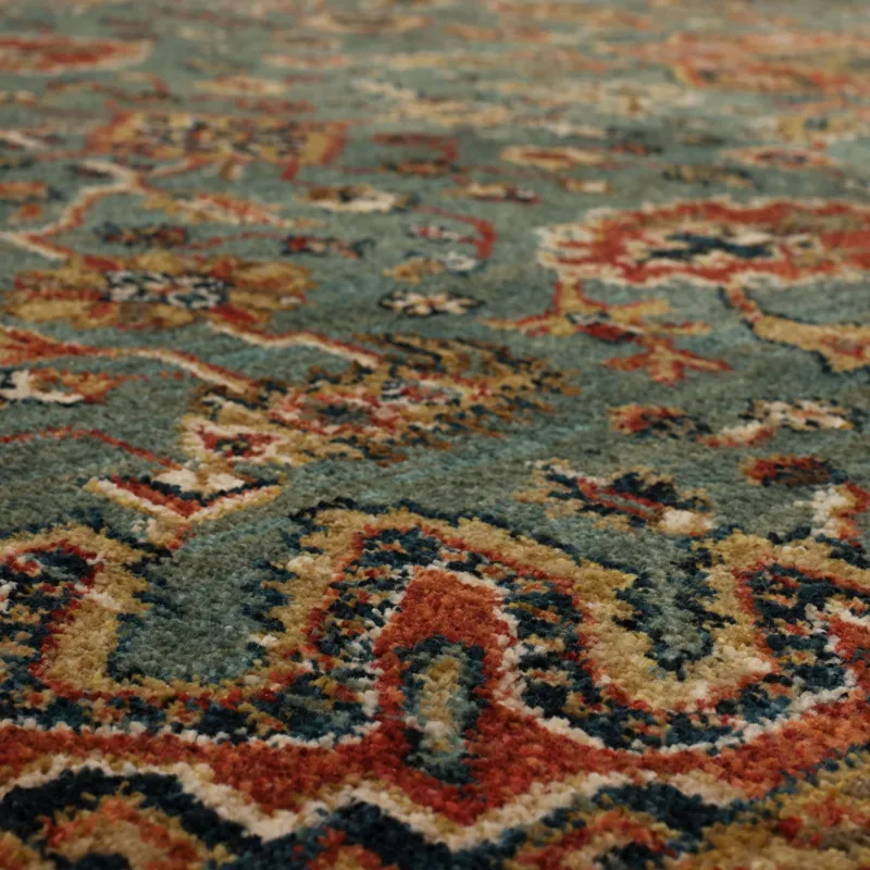 Spice Market Deir Aquamarine Rug - 12' x 15' Closeup