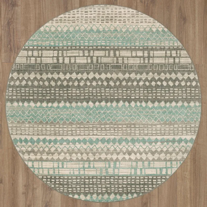 Euphoria Eddleston Ash Grey Rug - 8' Round Floor