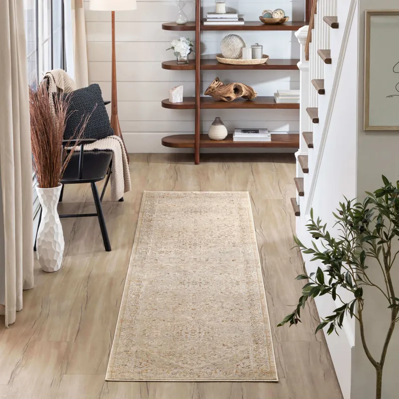 Windermere Edenhall Cream Rug - 2'6" x 10' Lifestyle