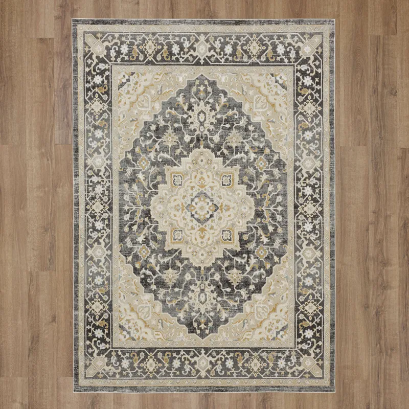 Windermere Edenhall Gray Rug - 7'10" x 10'3" Floor