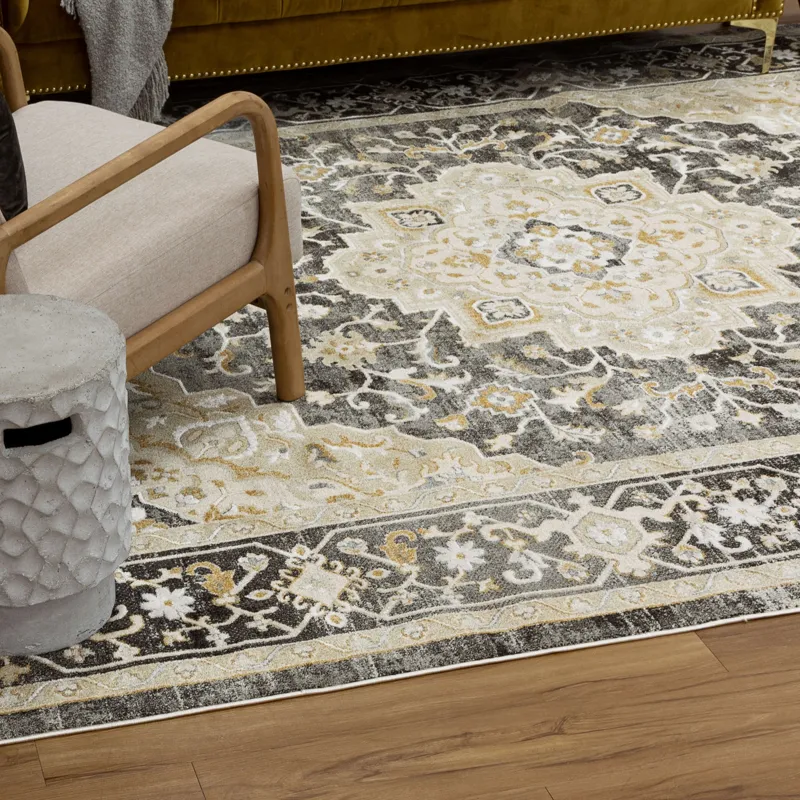 Windermere Edenhall Gray Rug - 7'10" x 10'3" Lifestyle