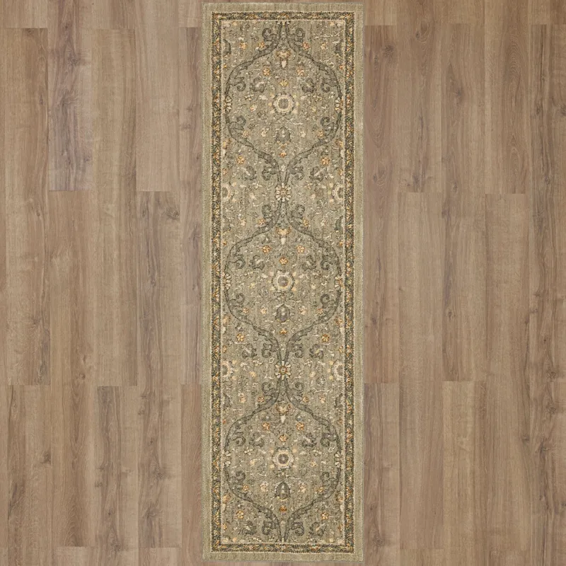 Euphoria Galway Willow Grey Rug - 2'4" x 7'10" Floor