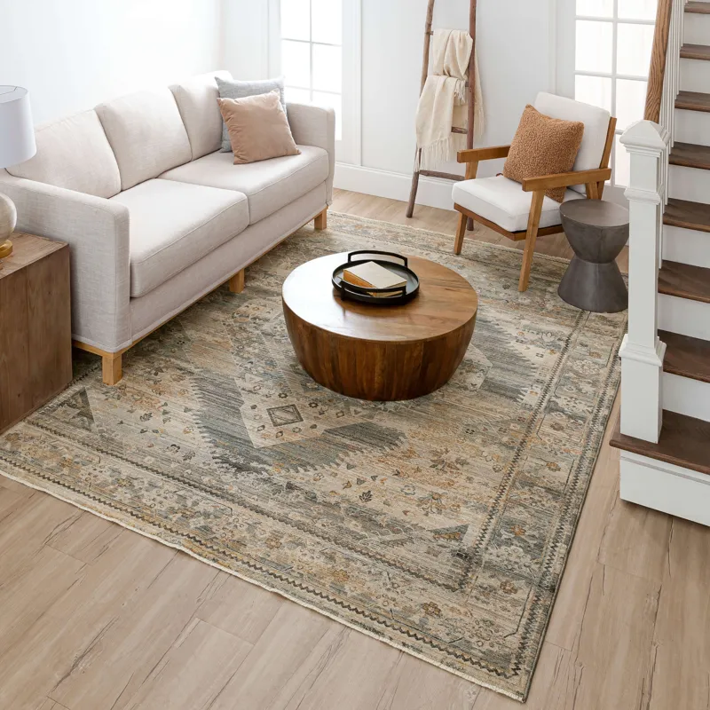 Echo Gamin Grey Rug - 7'10" x 10'3" Lifestyle