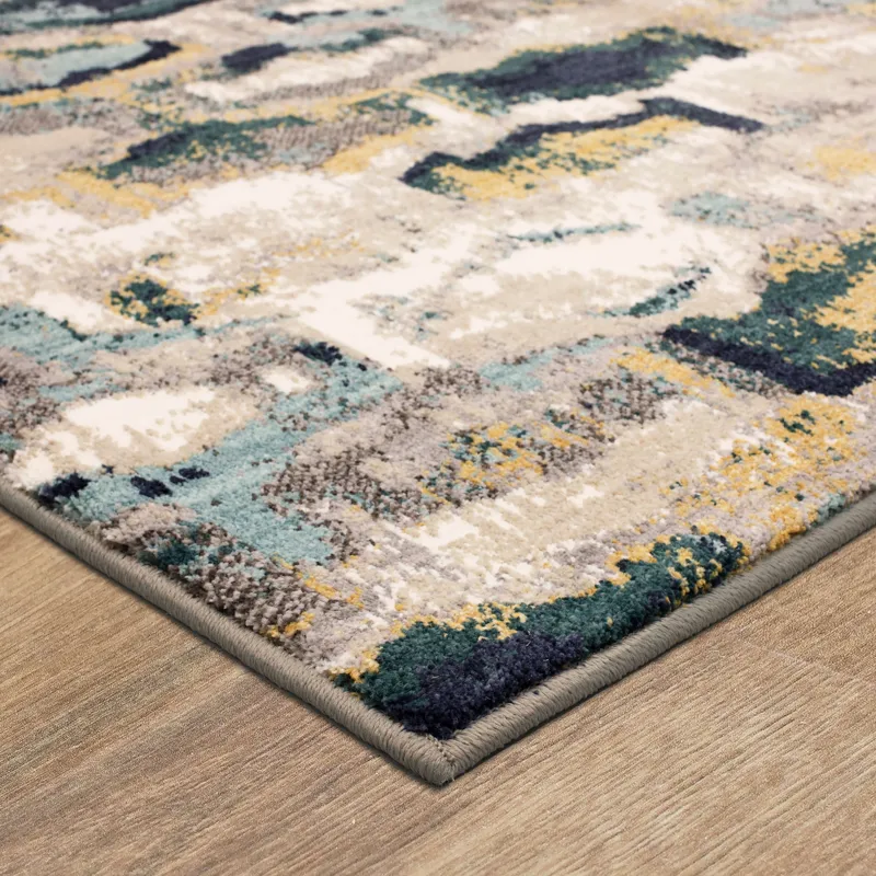 Soiree Gimlet Mallard Green Rug - 5'3" x 7'10" Angle