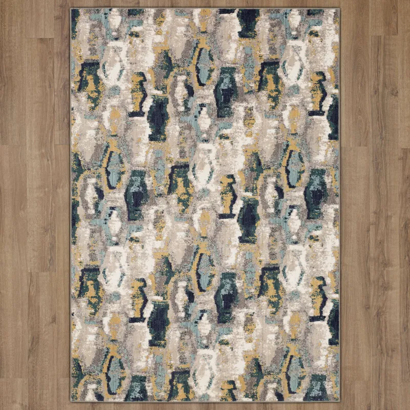 Soiree Gimlet Mallard Green Rug - 5'3" x 7'10" Floor