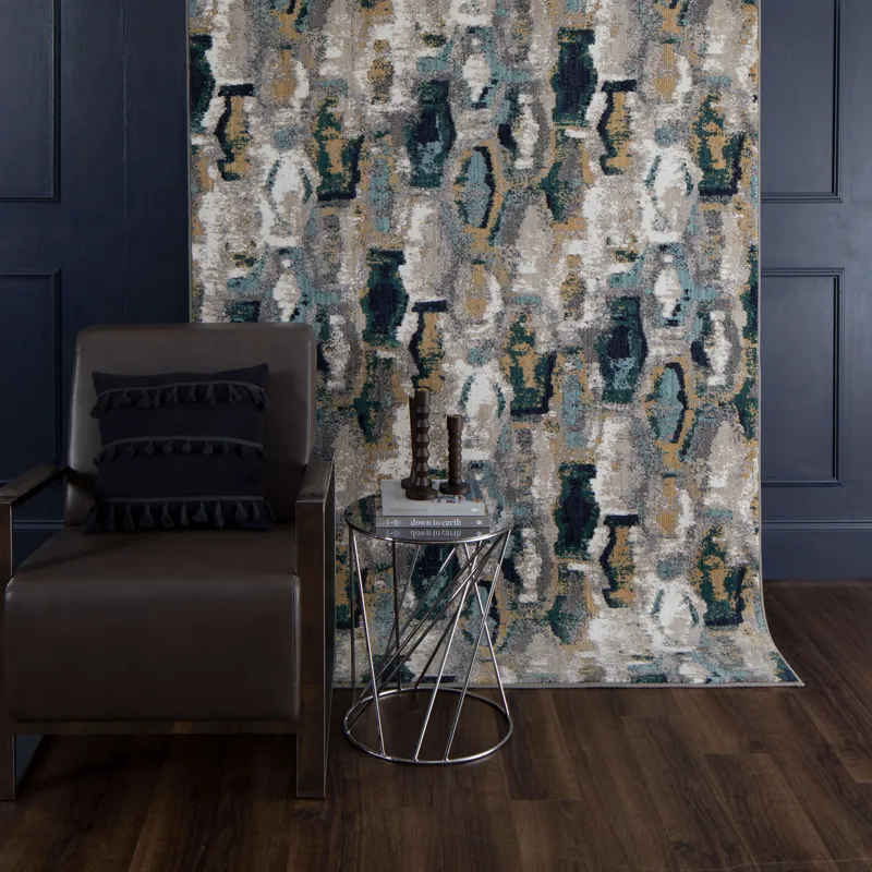 Soiree Gimlet Mallard Green Rug - 5'3" x 7'10" Lifestyle