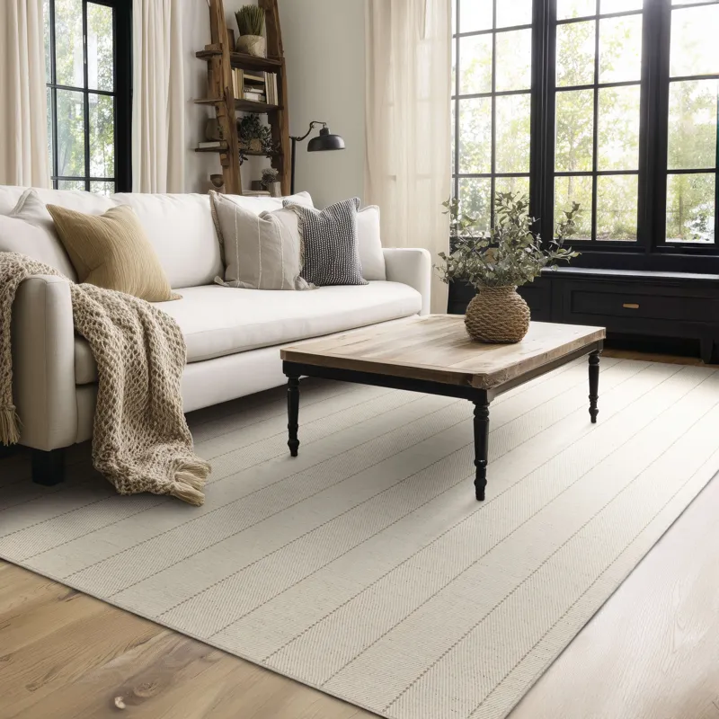 Harrington Beige Rug - 8' x 10' Lifestyle