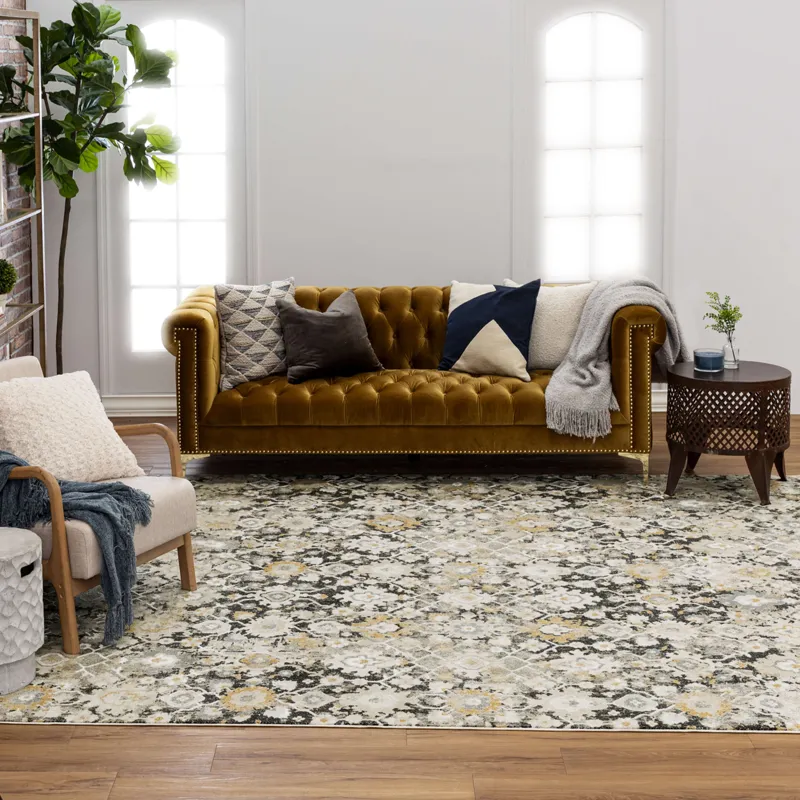 Windermere Ireby Gray Rug - 7'10" x 10'3" Lifestyle