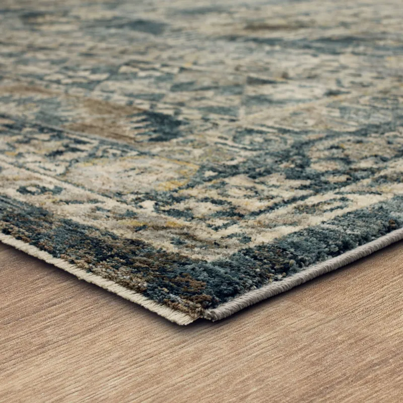 Marash Karamar Blue Rug - 7'10" x 10'3" Angle