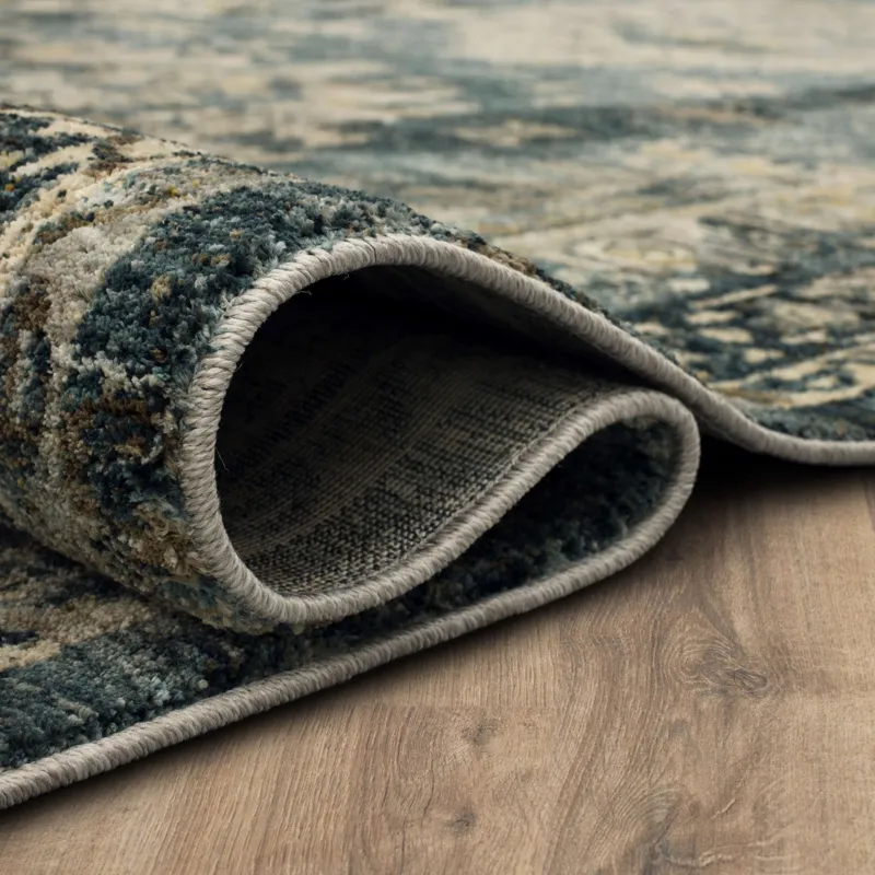 Marash Karamar Blue Rug - 7'10" x 10'3" Roll