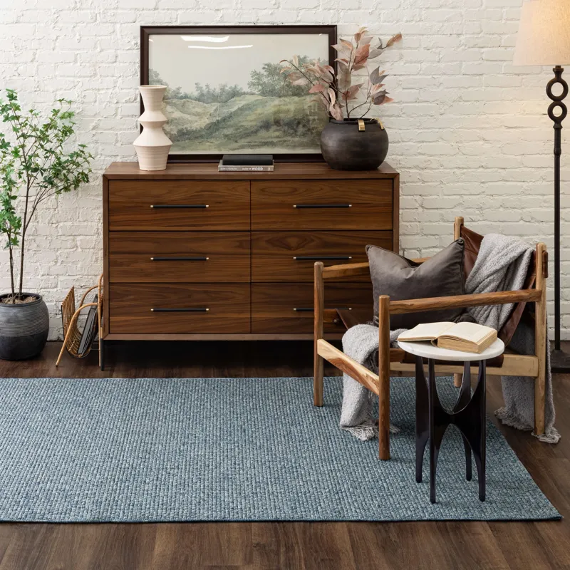 Lanai By Salt Life Blue Rug - 6'6" x 9' Lifestyle