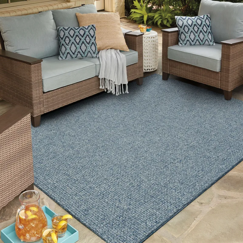 Lanai By Salt Life Blue Rug - 6'6" x 9' Lifestyle