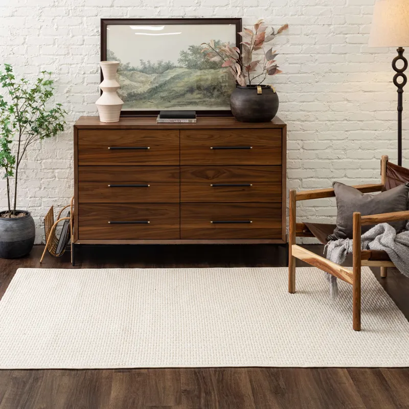 Lanai By Salt Life Cream Rug - 6'6" x 9' Lifestyle