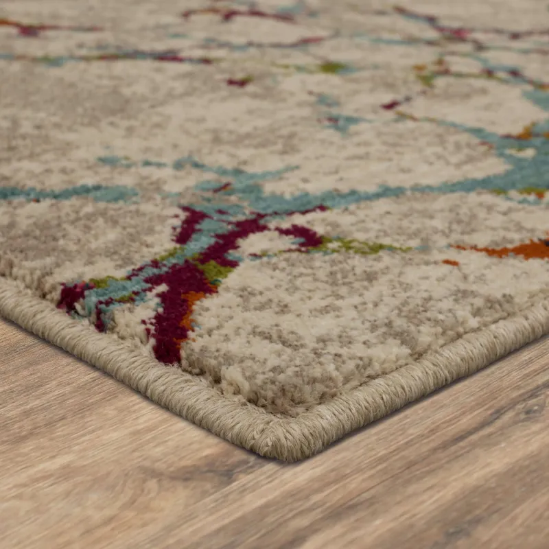 Meraki Libre Oyster Rug - 5' x 8' Angle