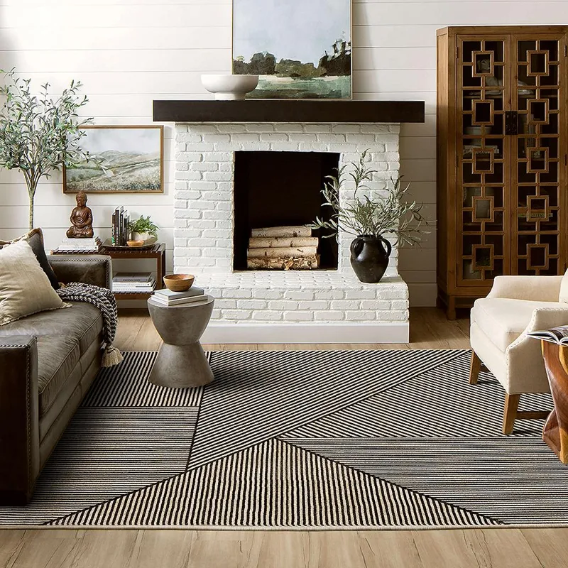 Bobby Berk by Karastan (Series 3) Linea Onyx Rug - 8' x 11' Lifestyle