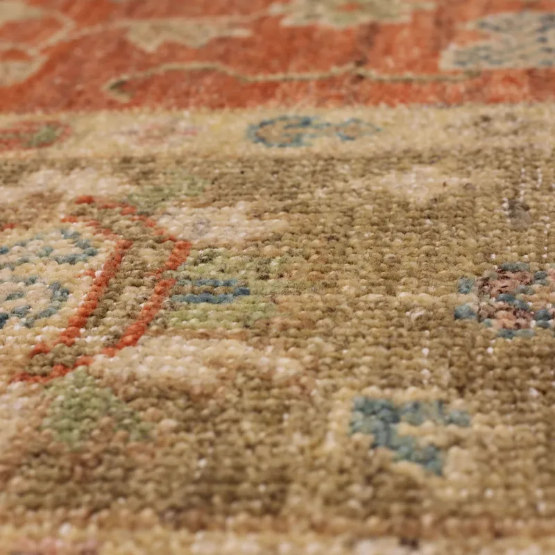 Sundar Mandir Rust Rug - 8' x 10' Closeup