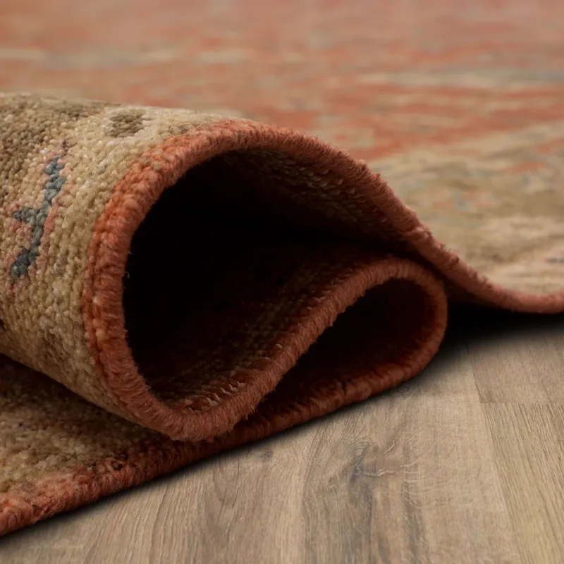 Sundar Mandir Rust Rug - 8' x 10' Roll