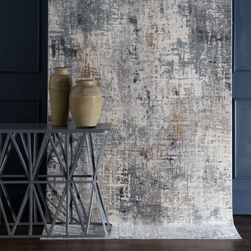Tryst Marseille Grey Rug - 8' x 11' Lifestyle