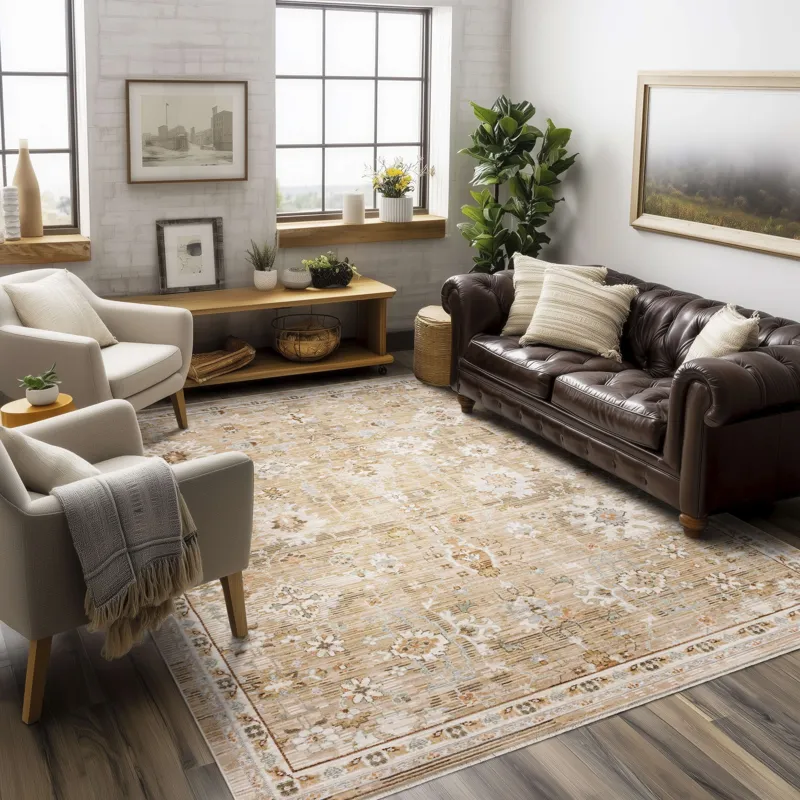 Persepolis Masiri Almond Rug - 8' x 10' Lifestyle